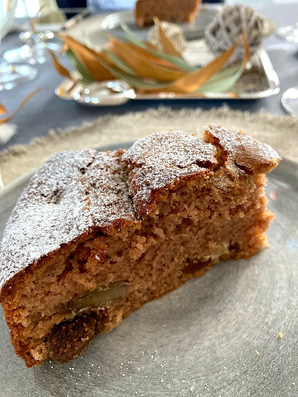 Torta di castagna con fichi secchi💕|aястасияさん