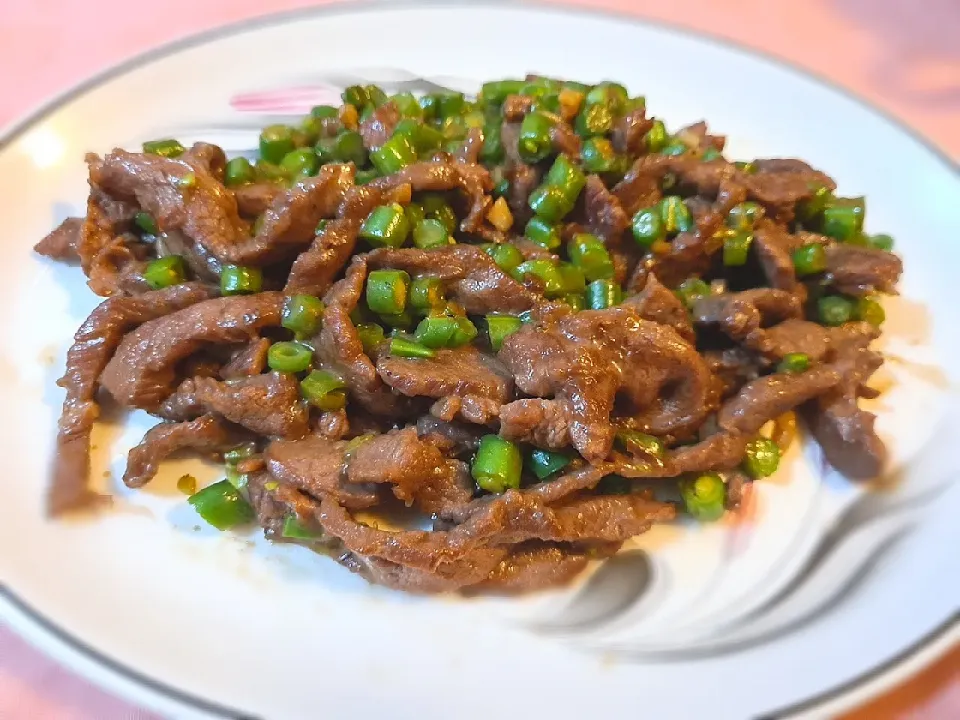 Beef strips with green beans|Theresa Siuさん