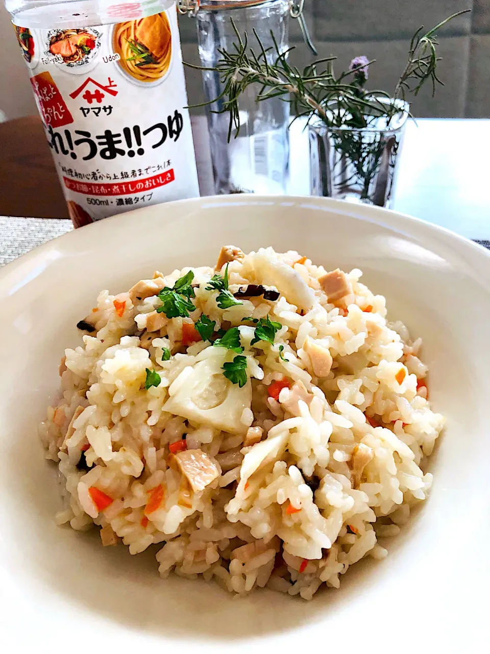 根菜と鶏肉の和風リゾット♪今日の朝ごはん|笙　みかんさん