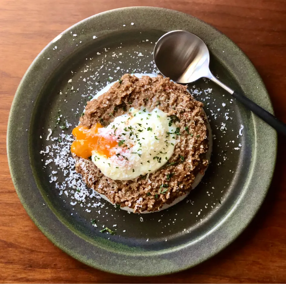 キーマカレー温玉のせ　　　　　　　　Keema curry with onsen soft boiled egg |マユマユさん