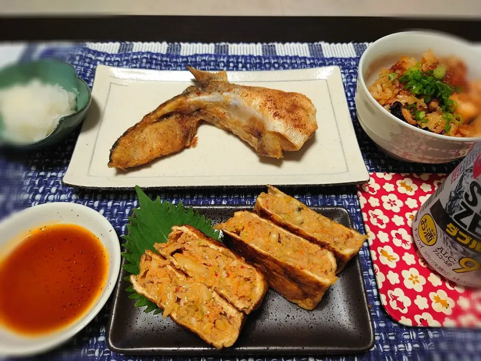 からあげビールさんの料理 簡単激ウマ♪ビールが進む!キムチーズ油揚げ餃子

🍶鰤カマの塩焼き
🍶たこ飯|☆Chieco☆さん