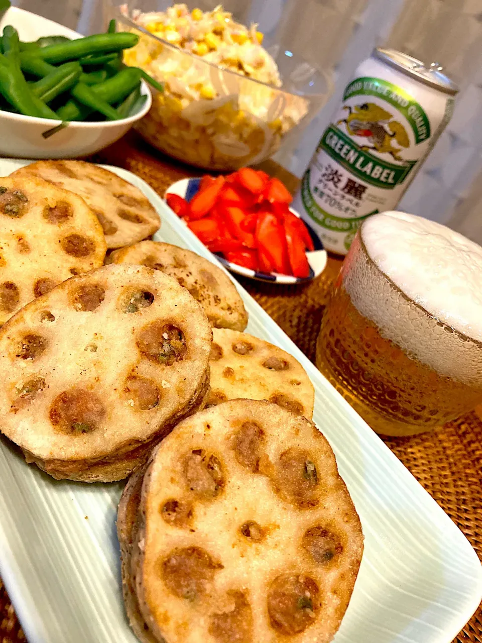 レンコンのはさみ揚げ😋🍺💕✨|アイさん