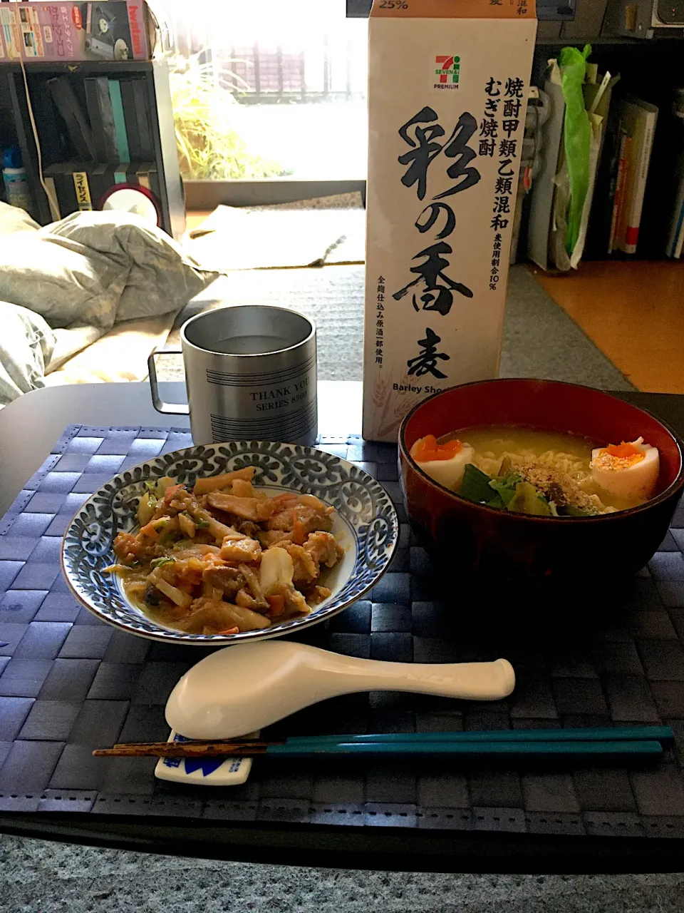 夜勤明けサッポロ一番塩ラーメン定食|Tarou  Masayukiさん