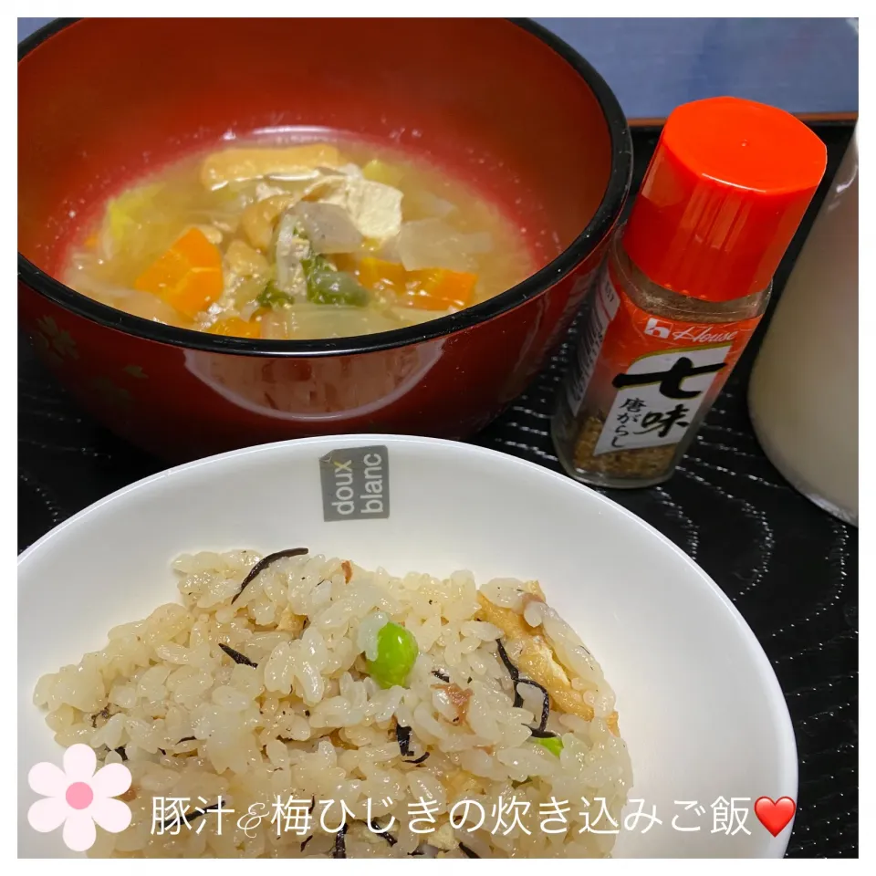 Snapdishの料理写真:熱々でポカポカ温まる豚汁|いのっちさん