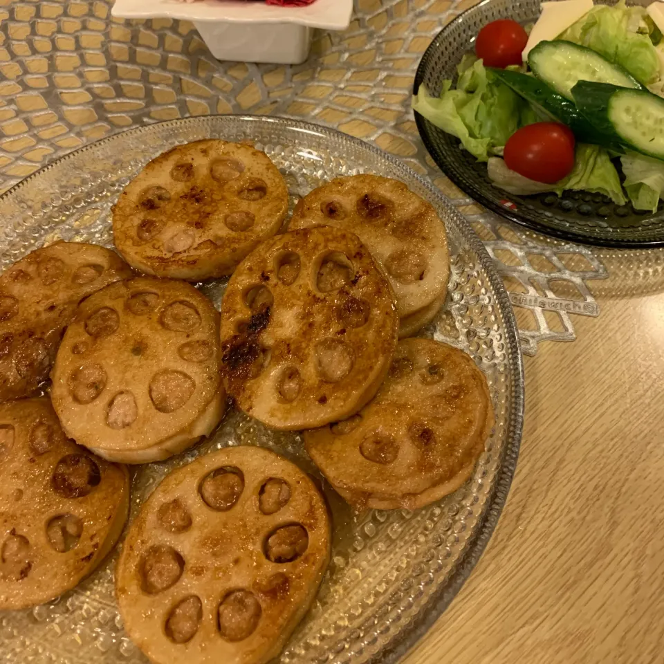 蓮根のはさみ焼き甘酢餡|ファニーさん