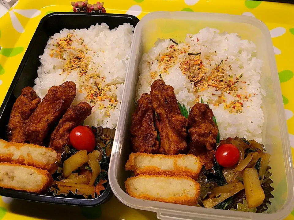 夫弁当、息子弁当|みどりさん