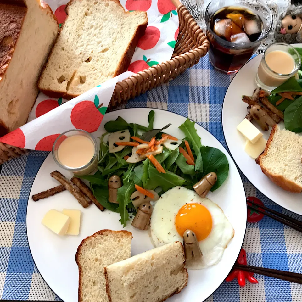 大豆粉パン🍞でワンプレートカフェモ〜ニング🍽 大豆粉のいい香り〰💓💓|noeさん