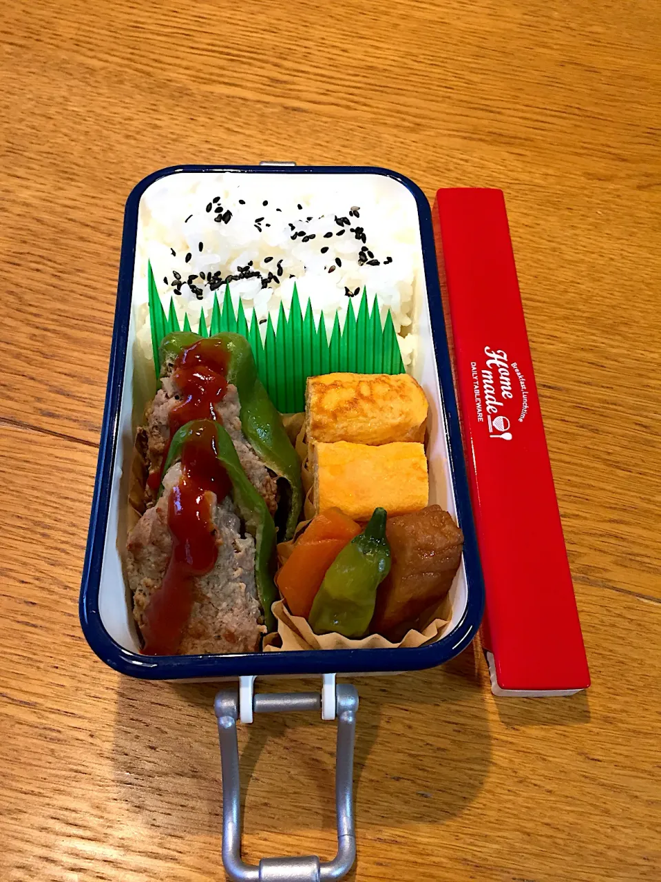 娘ちゃん弁当  ピーマンの肉詰め|まつださんさん