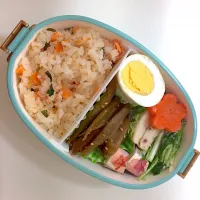 🌼鮭と青じその混ぜごはん弁当|すみれさん