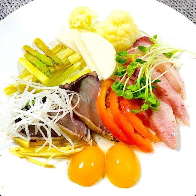 カツオとブリのカルパッチョ Hideto Ikeda Snapdish スナップディッシュ Id 9cs5ta