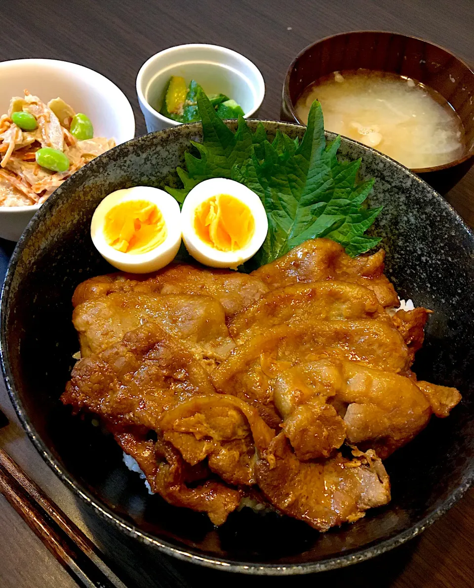 豚丼の晩ご飯|mikaさん