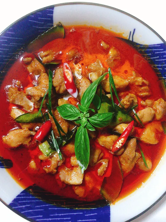 Panaeng Khai. Thai chicken curry. By Sammyshinethaitea.|Popさん