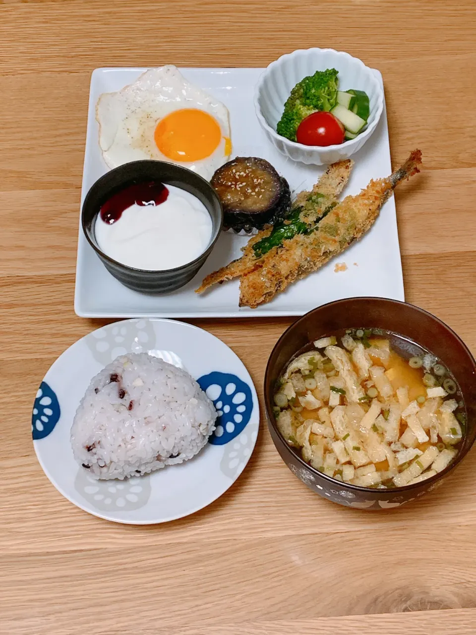 Snapdishの料理写真:お弁当の残りで和食ワンプレート^ ^|ヤマネコさん