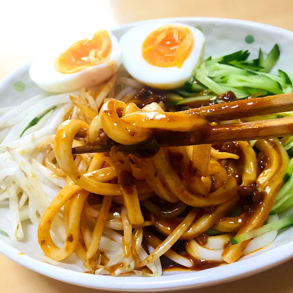 在宅勤務中の男飯(麻辣うどん)|おおもりの星さん