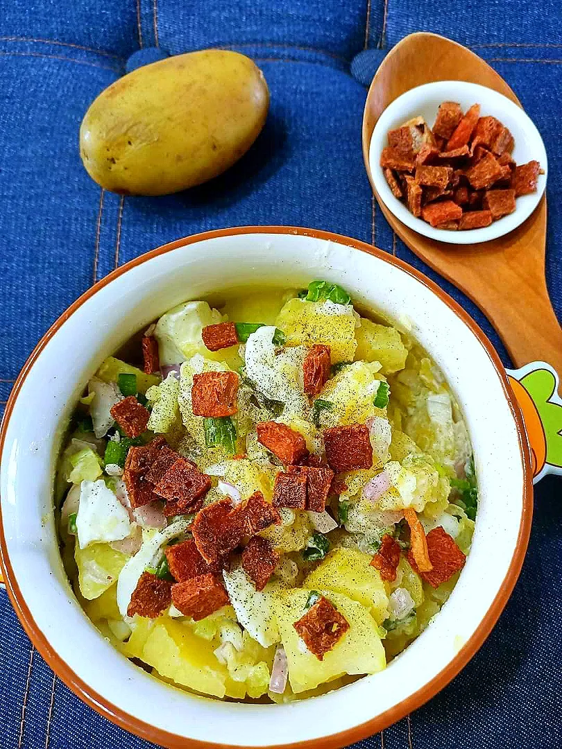 🥔 Potato Salad with Vegetarian bacon 🥓comfort food|Fatmamaさん