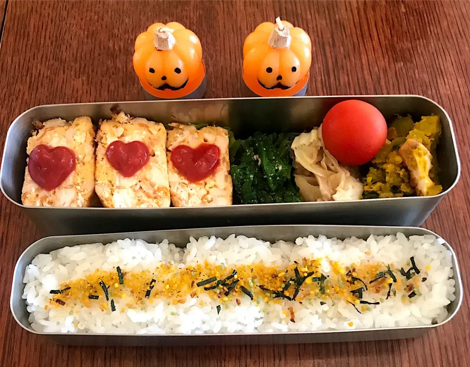 ランチ #お弁当記録  #お弁当  #和風オムレツ|小松菜さん