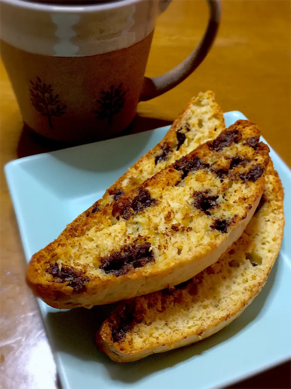 ブラックチョコとバナナのビスコッティ|ちほんぽさん