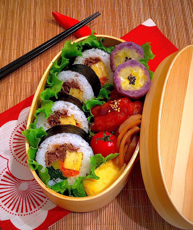 キンパ弁当( ´ ▽ ` )