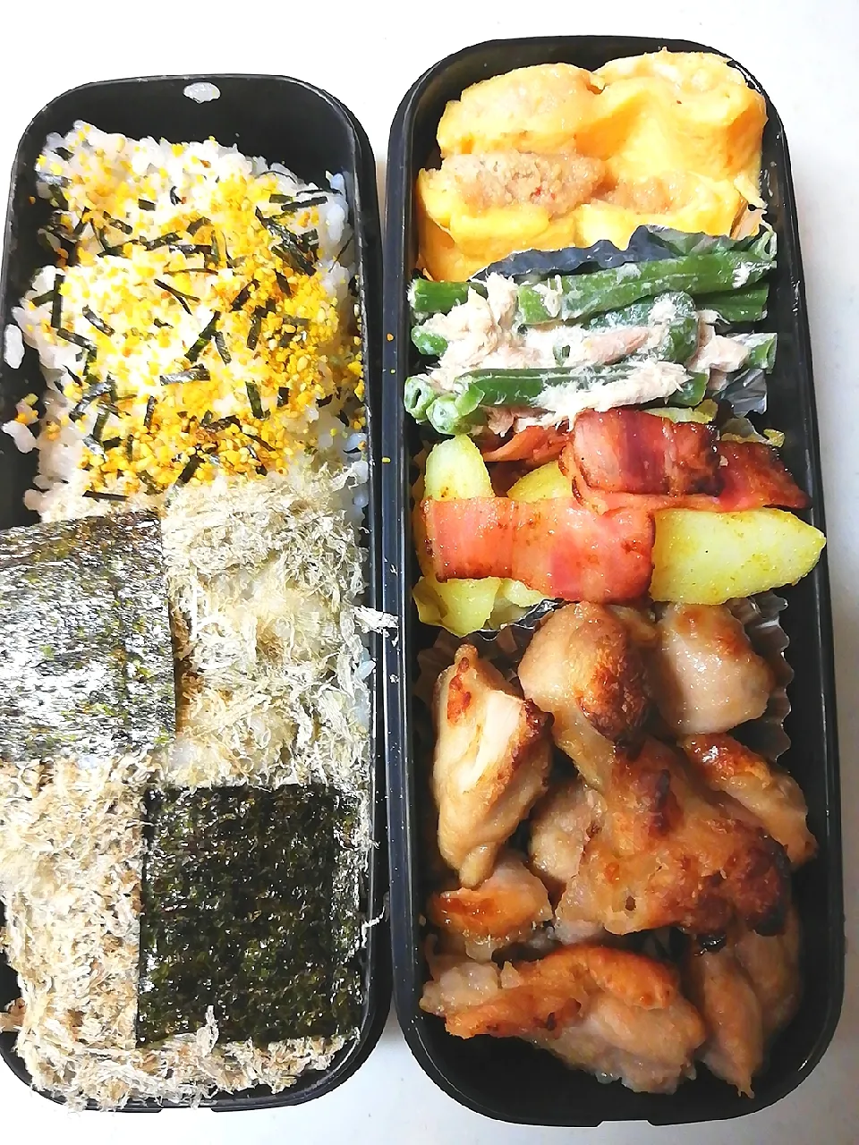 焼鳥弁当
いんげんシーチキンマヨ
明太たまご焼き
じゃがベーコン|芽亜里さん