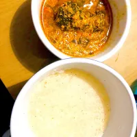 Snapdishの料理写真:Gaari and egusi soup|Viv madeさん