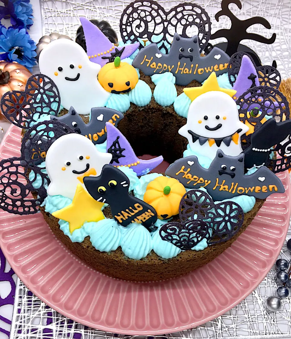 ハッピーハロウィンケーキです👻🎃🍭🍬🍪👻(上からバージョン)|sucreroomさん