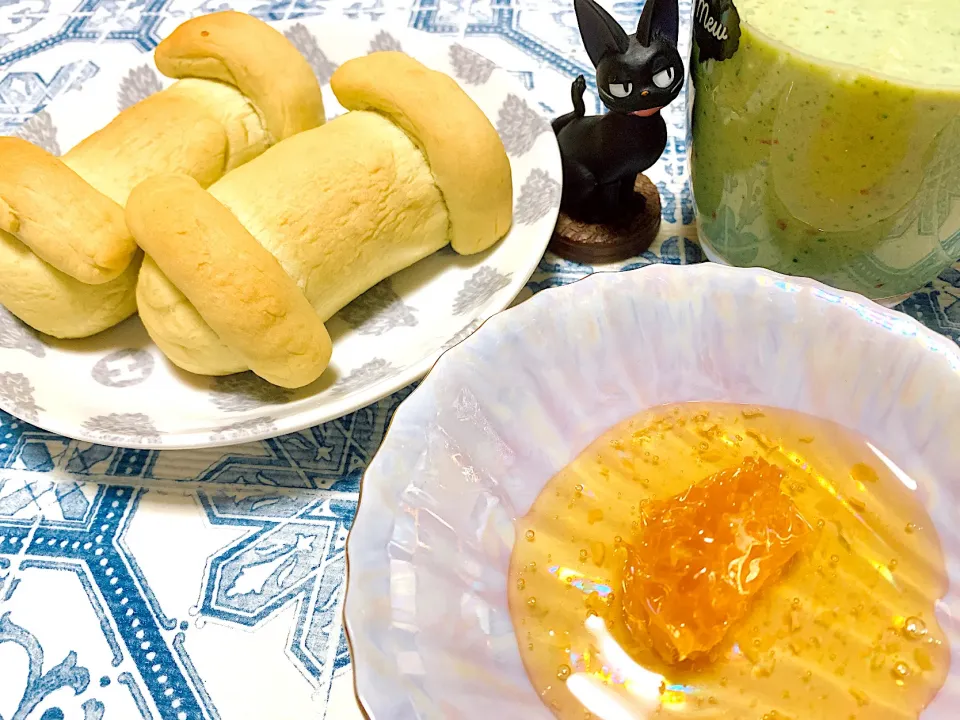 Snapdishの料理写真:朝ごはん🍞🎃|くろねこっく🐈‍⬛さん