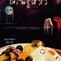 黒スパイスキーマカレーハロウィンvir.|さとみ (satomi_foodart)さん