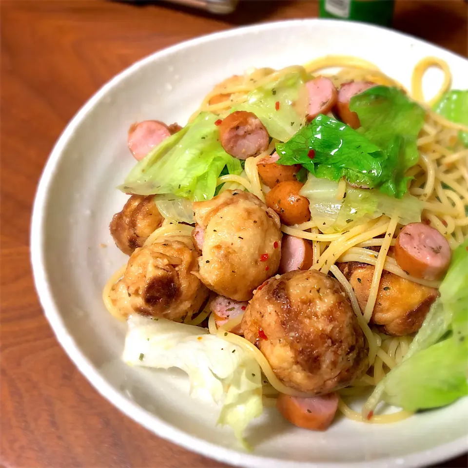 たこ焼き入りペペロンチーノ|Tomokoさん