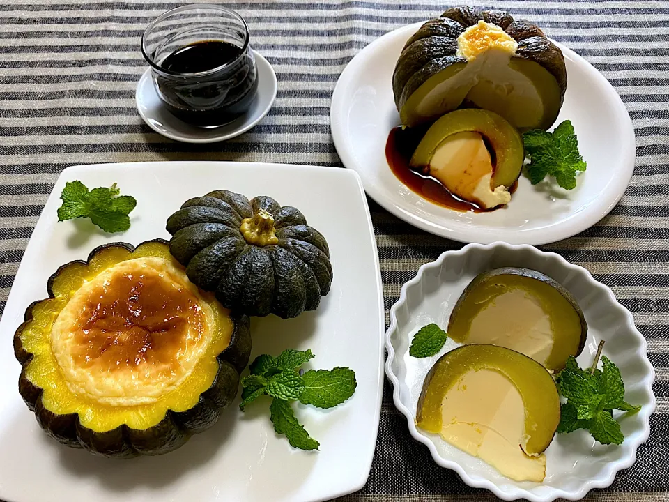 Snapdishの料理写真:丸ごとかぼちゃプリン🎃🍮|kiki🍋さん