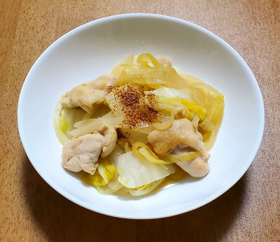 鶏肩小肉と白菜と玉ねぎの中華風|ナナさん