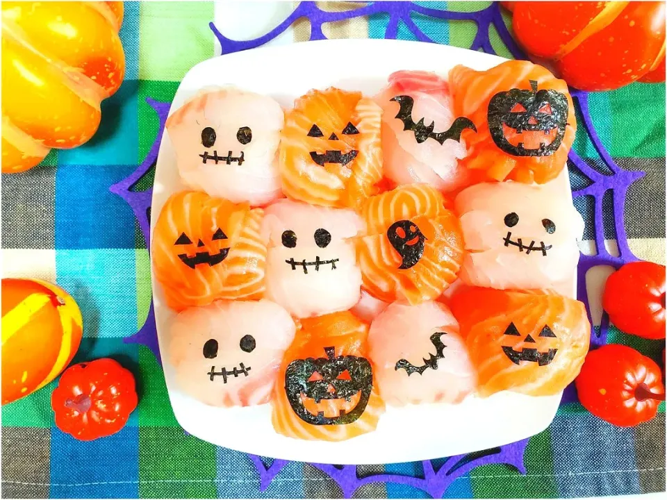 Snapdishの料理写真:Halloween👻🎃🦇手まり寿司🍣✨|taruto⭐️さん