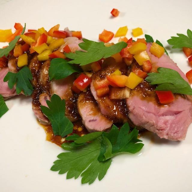 豚フィレ肉て 蒜泥白肉 哀しみの人力低温調理 Yossarian Snapdish スナップディッシュ Id Dos0oa