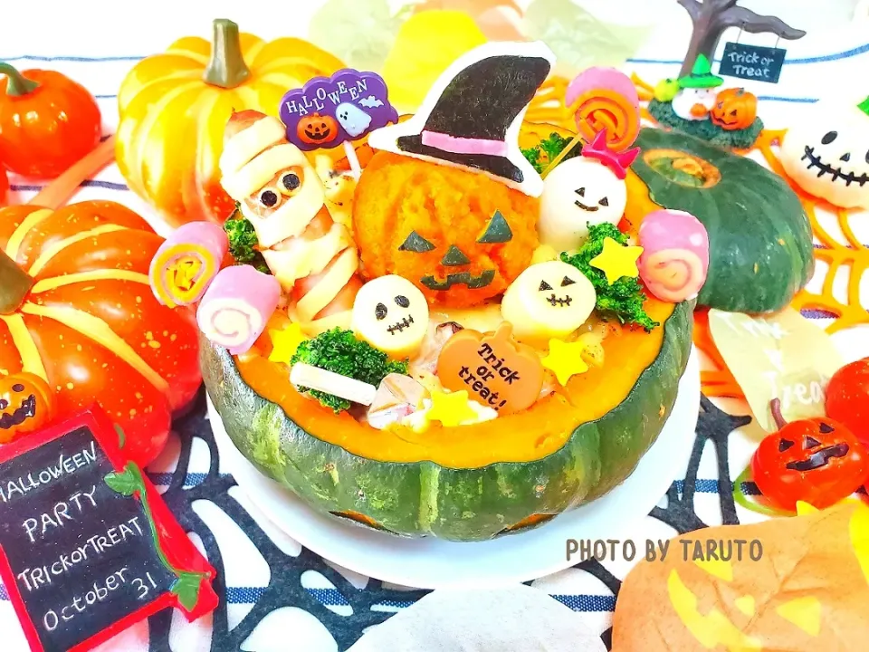 👻🎃HAPPY HALLOWEEN🎃👻
かぼちゃ丸ごとグラタン😋🍴|taruto⭐️さん