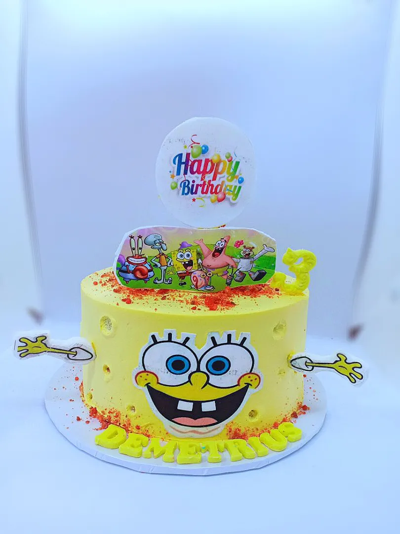 Snapdishの料理写真:spongebob cake|Kimさん