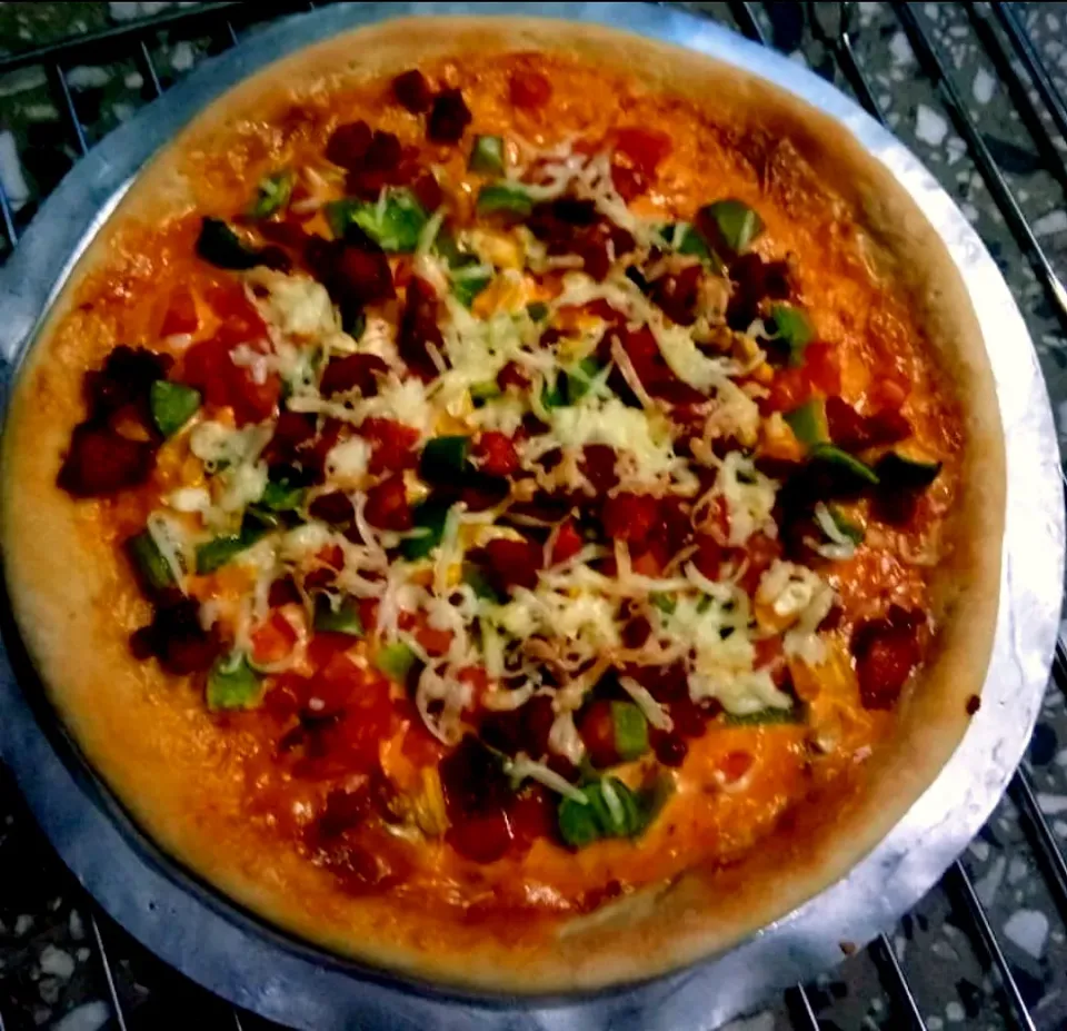 chikken tikka piza spice of hub😋🍗🍕|india ka zaika😋😋さん