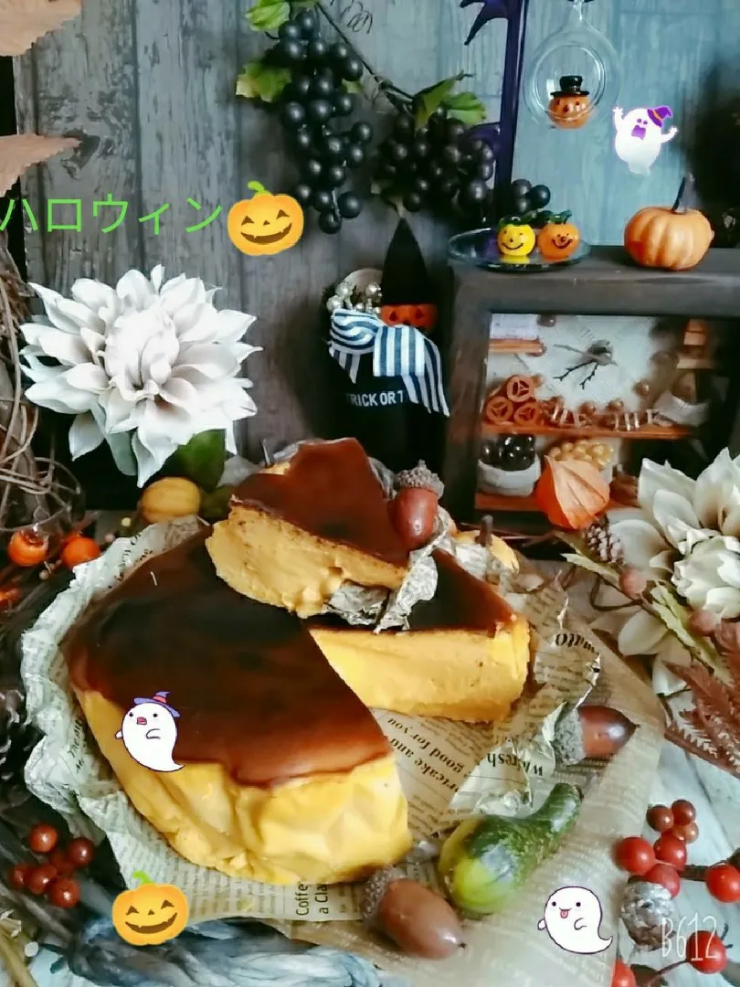 カボチャのバスクチーズケーキハロウィン🎃|ERimanaさん