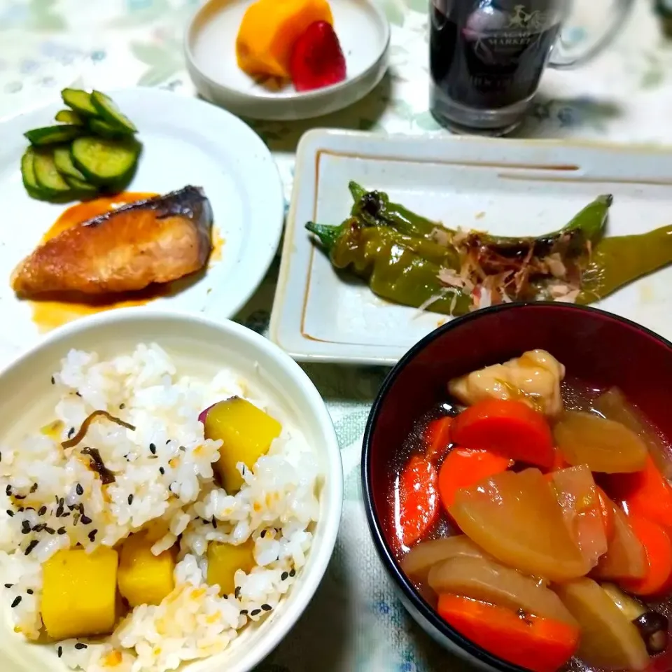 秋の和食の晩ごはん|うたかた。さん