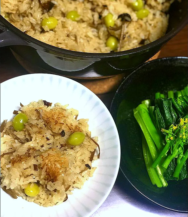 銀杏と茸の炊き込みご飯|ひろさん