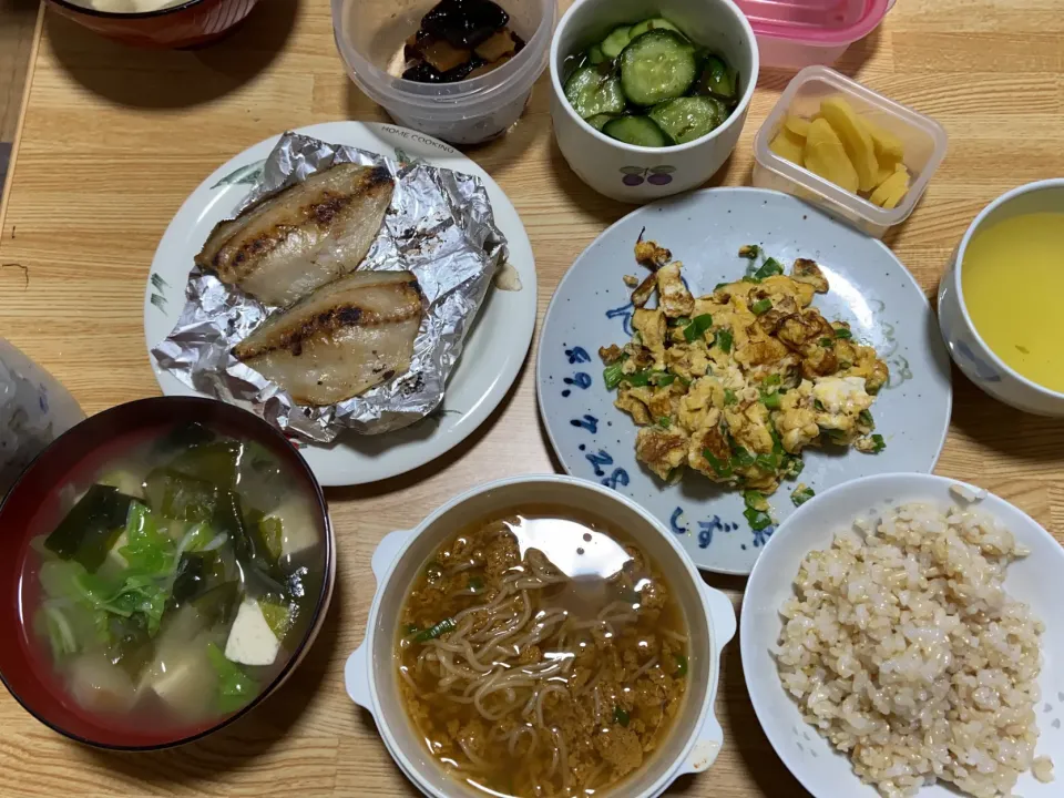 Snapdishの料理写真:朝食😄昨夜頂いた、ツガニで❣️|「蘭」さん