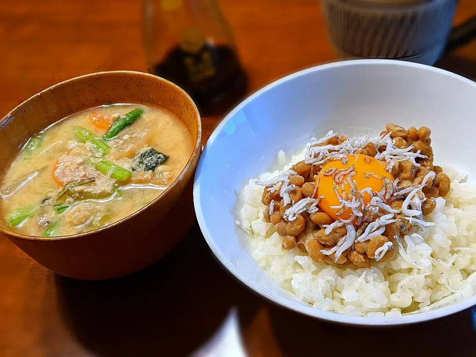 納豆タマゴゴハン|あきたさん