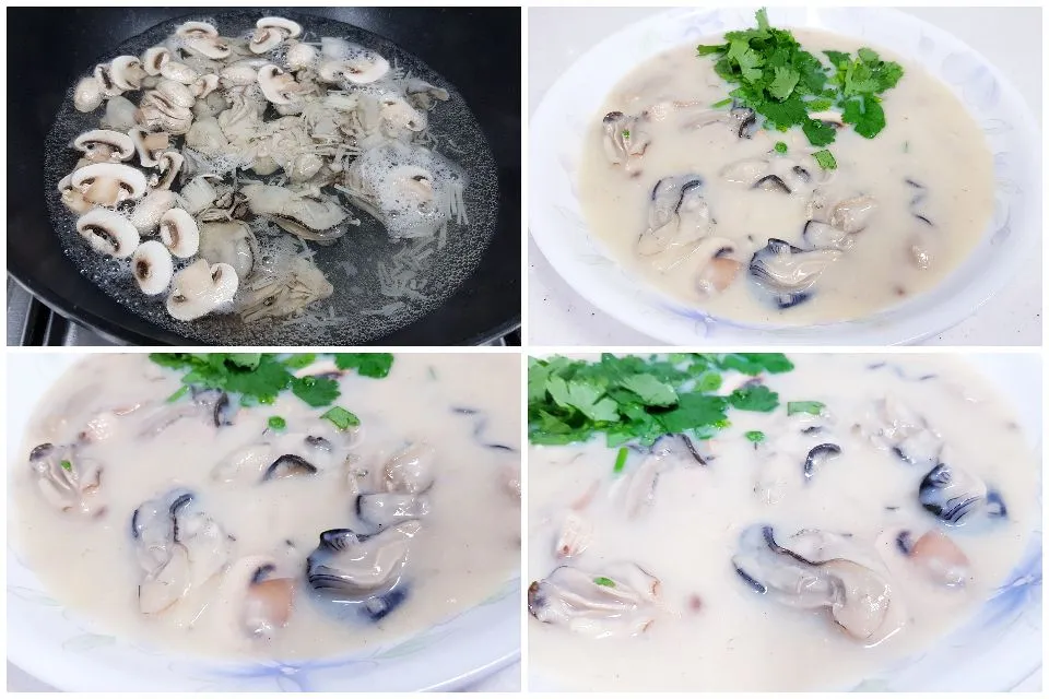 oyster and mushroom cream soup|steven z.y.さん