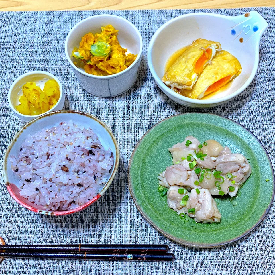 Snapdishの料理写真:夕食|ツインうさぎさん