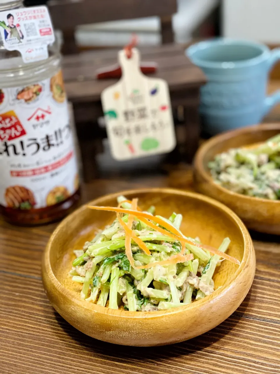 Snapdishの料理写真:♯1078 水菜と鯖缶のサラダ♪|asuu*さん