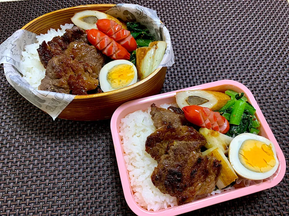 Snapdishの料理写真:中落ちステーキ弁当|kiusoudaiさん