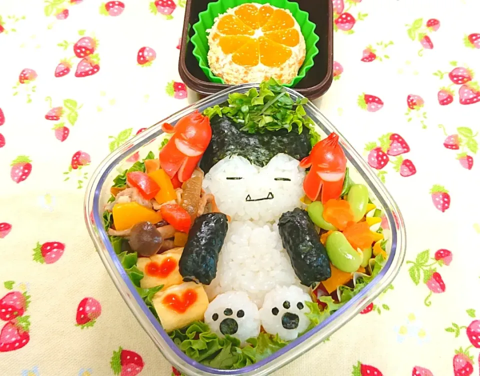 Snapdishの料理写真:カビゴンおにぎり弁当❤️|みちゅあしさん