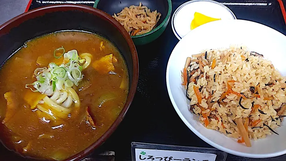 カレー南蛮うどん・かやくごはんセット|nyama1さん