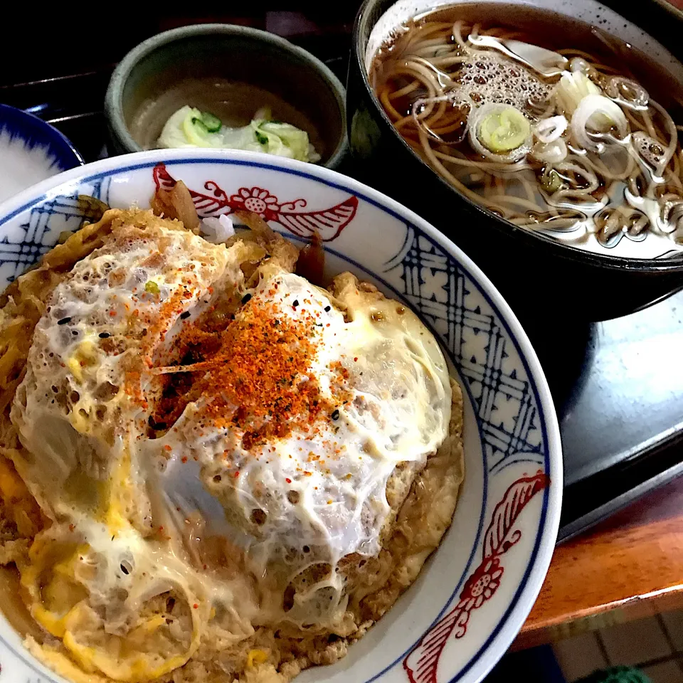 カツ丼セット@相馬屋(月島)|塩豚骨さん