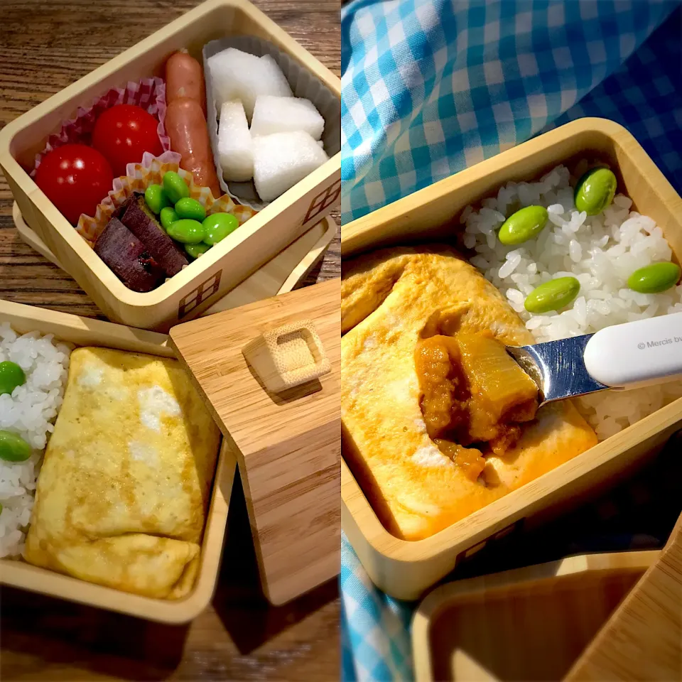 昨晩の作り置き🍛カレーオムレツ弁当|まーさん