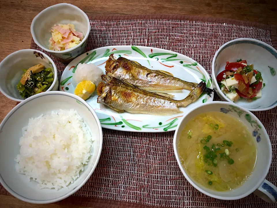 旅のお土産ハタハタの塩焼と…|駄猫食堂さん