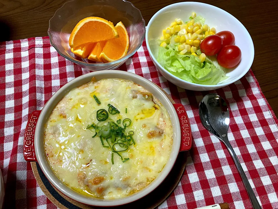 長芋と豆腐の豚キムチグラタン|Emiさん